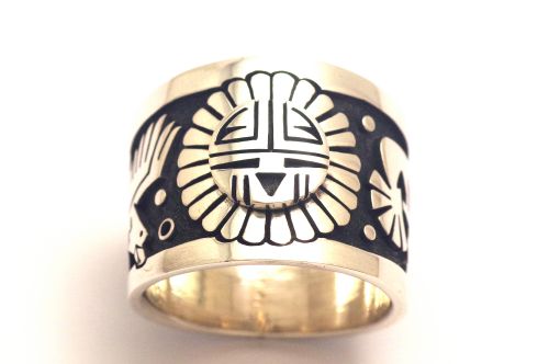 ホピリング ゲイリー&エルシー・ヨヨキー作 《サンフェイス/ココペリ&イーグル》 25号