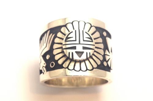 ホピリング ゲイリー&エルシー・ヨヨキー作 《サンフェイス/ココペリ&イーグル》 21号