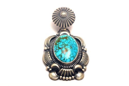 【POWWOWナゲッツ】 ナバホペンダント デルバート・ゴードン作 《キングマン/ビッグカラット》