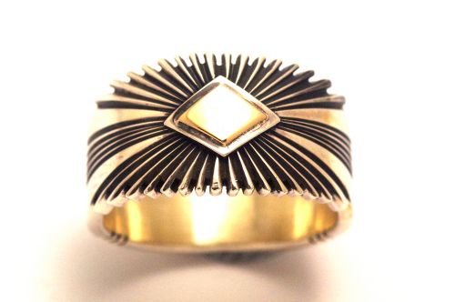 ナバホリング パトリシア・ベドニー作 《14Kダイヤコンチョ&サンバースト》 25.5号