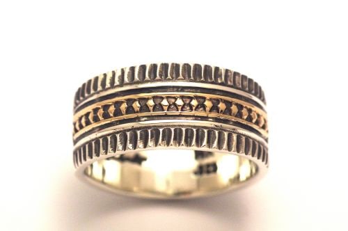 ナバホリング ライル・セカテロ作 《スタンプワーク&14K/ヘビーゲージ》 24号