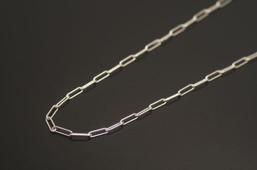 シルバーチェーン 49cm 《ロング・スクエアあずき》