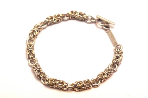 ナバホブレスレット パトリシア・ベドニー作 《ウォーブンチェーン》 19.5cm