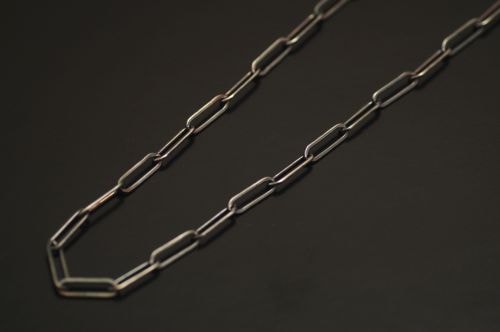 シルバーチェーン 55cm 《細長・ロングあずきチェーン》