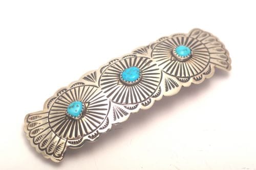 ナバホ・シルバーバレッタ 　《キングマン/ラフカットＸ3　》