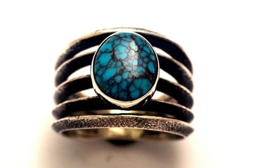 ナバホリング　アーロン・アンダーソン作　《5シャンク＆インディアンマウンテン》　25号