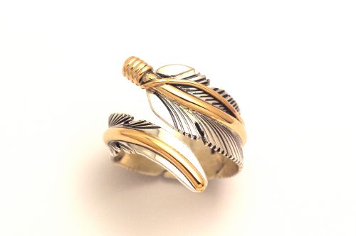 ナバホリング　ハーヴィー・メイス作　《フェザー/12KGF》　22号