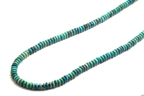 ナバホ・ロングネックレス 《 キングマン/ ドーナツカット 》 67cm