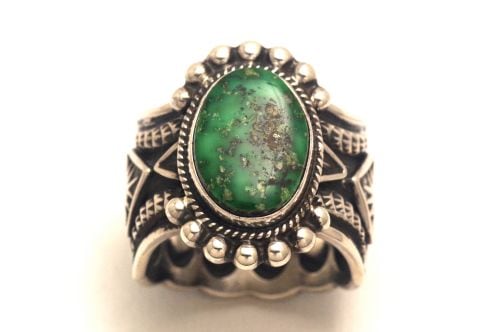 【POWWOWナゲッツ】ナバホリング ダレル・キャドマン作 《ソノラン》 28号