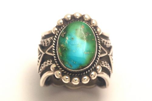 【POWWOWナゲッツ】ナバホリング ダレル・キャドマン作 《ソノラン》 25号