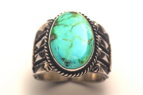 【POWWOWナゲッツ】 ナバホリング アンディ・キャドマン作 《ソノラン》 25号