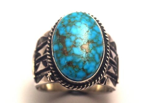 【POWWOWナゲッツ】 ナバホリング アンディ・キャドマン作 《キングマン》 25号