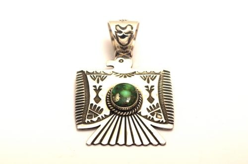 【POWWOWナゲッツ】　ナバホペンダント　Darrell Cadman作　《サンダーバード/ソノラン》