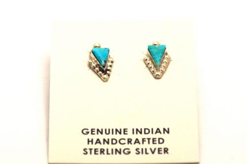 ナバホピアス《キングマン＆シルバーワーク》　プチ