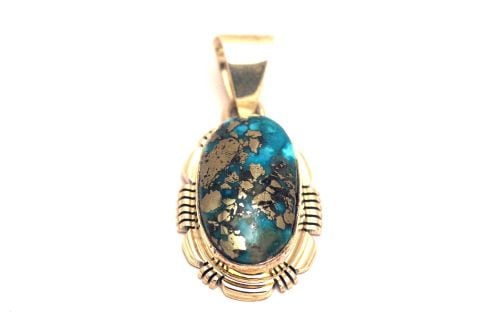 【POWWOWナゲッツ】　ナバホペンダント　リック・トリノ作　《イサカピーク/ビッグカラット》