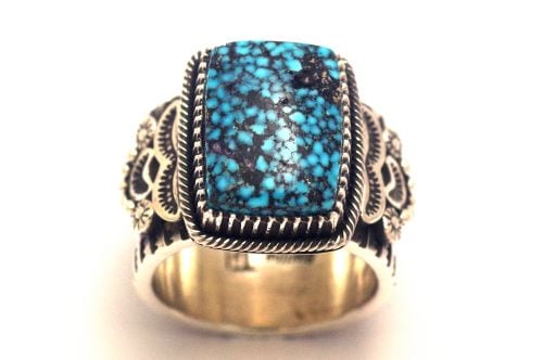 【POWWOWナゲッツ】　ナバホリング　アイヴァン・ハワード作　《キングマンブラックウェブ》　24号