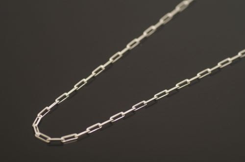 シルバーチェーン　55cm　《小スクエアあずき》