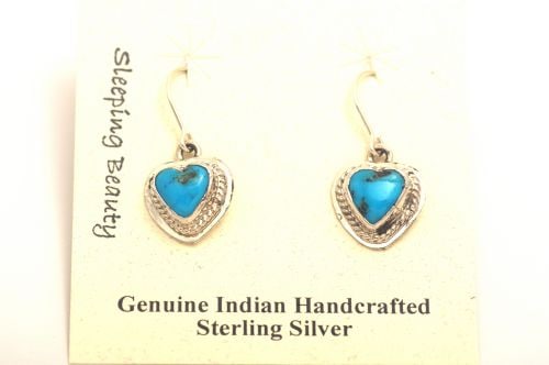 ナバホピアス　 Lena Platero作　《スリーピングビューティ》　ハート