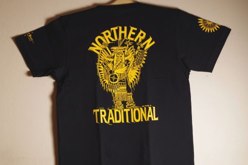パウワウ　Tシャツ　【ノーザン】　ブラック＆イエロー