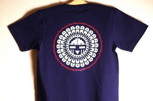 パウワウ　Tシャツ　【サンフェイス】　ネイビー＆クリーム