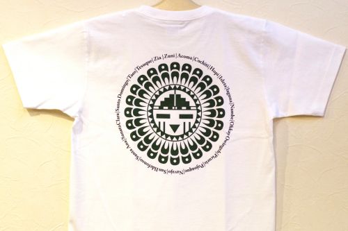 パウワウ Tシャツ 【サンフェイス】 ホワイト&ダークグリーン