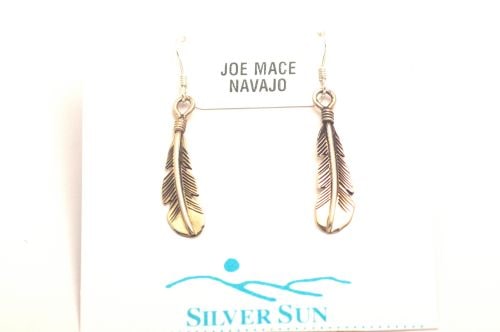 ナバホピアス　Joe・MACE作　《フェザー》　