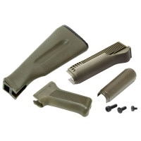 メーカー不明　 実物AK用木製グリップ・ストック・ハンドガードセット 新品 LCT AKM/ウッドハンドガード&ウッドストック&グリップセット > AK
