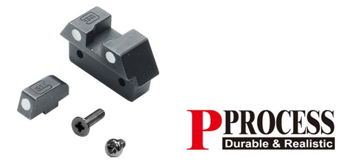 GUARDER マルイ グロック26/G26スチールナイトサイト(WHITE