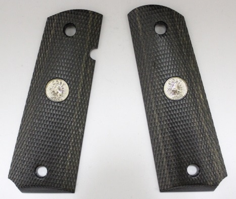 木製トイガングリップ 金属エンブレム付き VZ Grips 1911 Castle | ハイエナブラウン - -米軍放出品販売- White