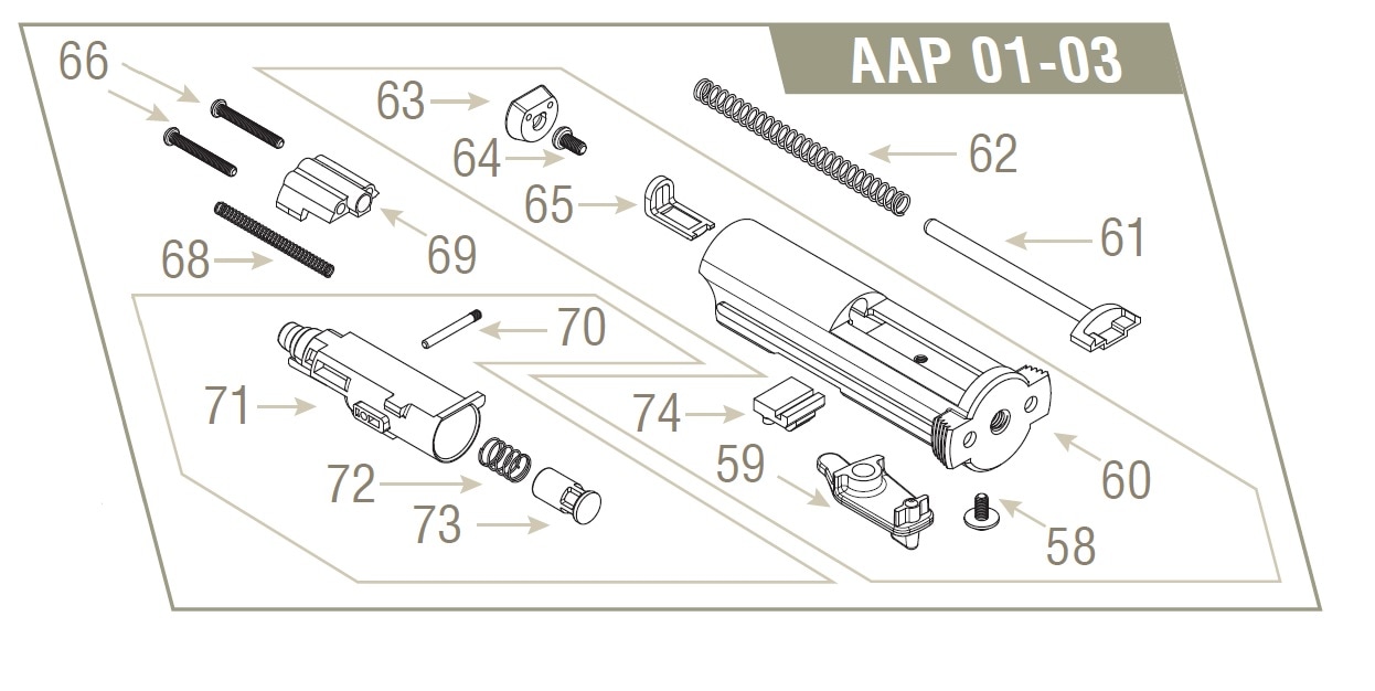 Actionarmy AAP01/AAP01C アサシン/セレクターパーツ(パーツNo.74