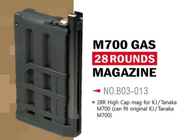 ActionArmy AAC21/AAC01 KJ/M700 タナカ/M700 28連ガスマガジン