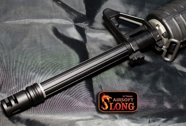 SLONG M4/14mm逆ネジ 117mmエクステンションアルミアウターバレル