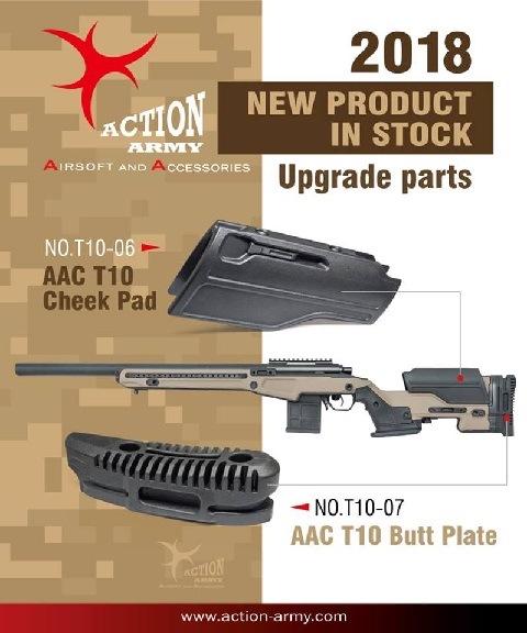 ActionArmy AAC T10(TACTICAL10)/タクティカルチークパッド-Black