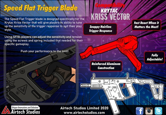 AirtechStudios Krytac Kriss Vector AEG- Speed Flat Trigger