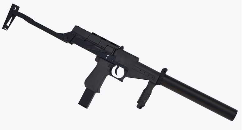 エアガン ブラック 伸縮式ストック サイレンサー付き エアガン ブラック 伸縮式ストック サイレンサー付き エアガン