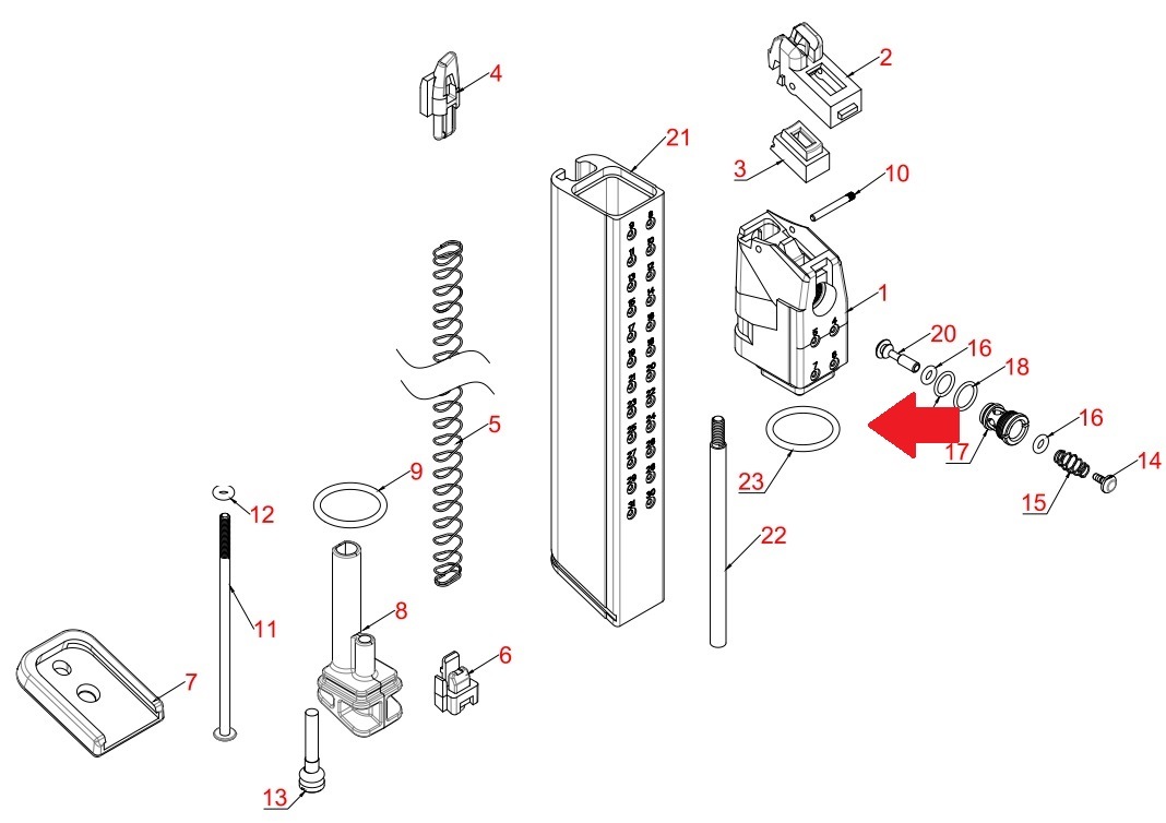 ActionArmy AAP01/AAP01C アサシン/ロングマガジンジョイントOリング
