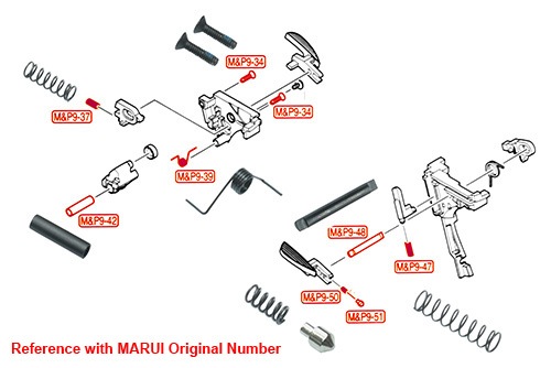 東京マルイ製 　M&P9L ガスハンドガン　カスタムパーツ多数 GUARDER マルイM&P9・M&P9L/ミニスプリング&ピンセット > ガス