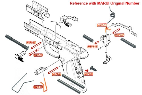 GUARDER マルイM&P9・M&P9L/ミニスプリング&ピンセット > ガス