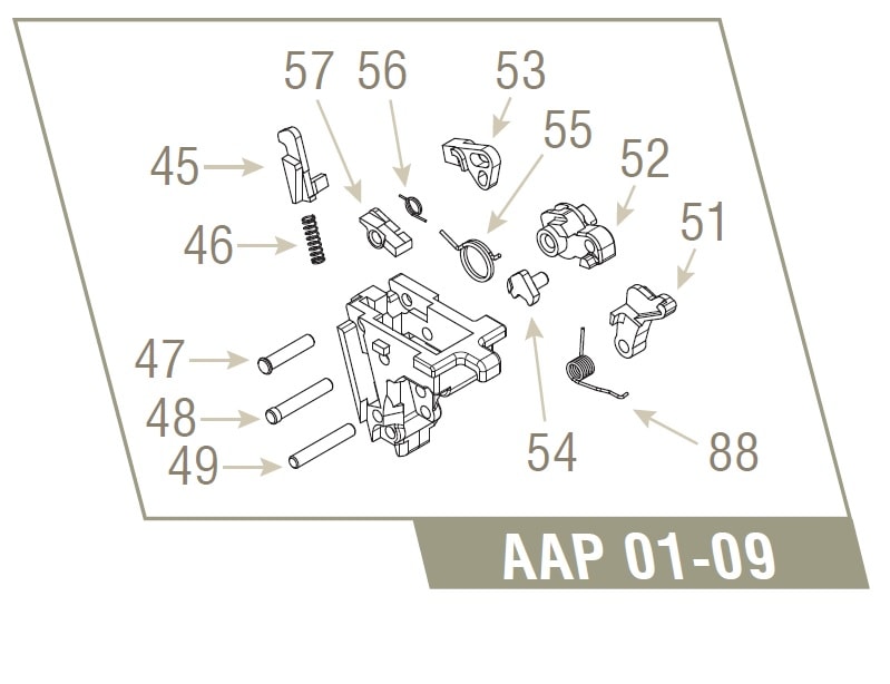 ActionArmy AAP01/AAP01C アサシン/ノッカーロック(パーツNo.45)-純正