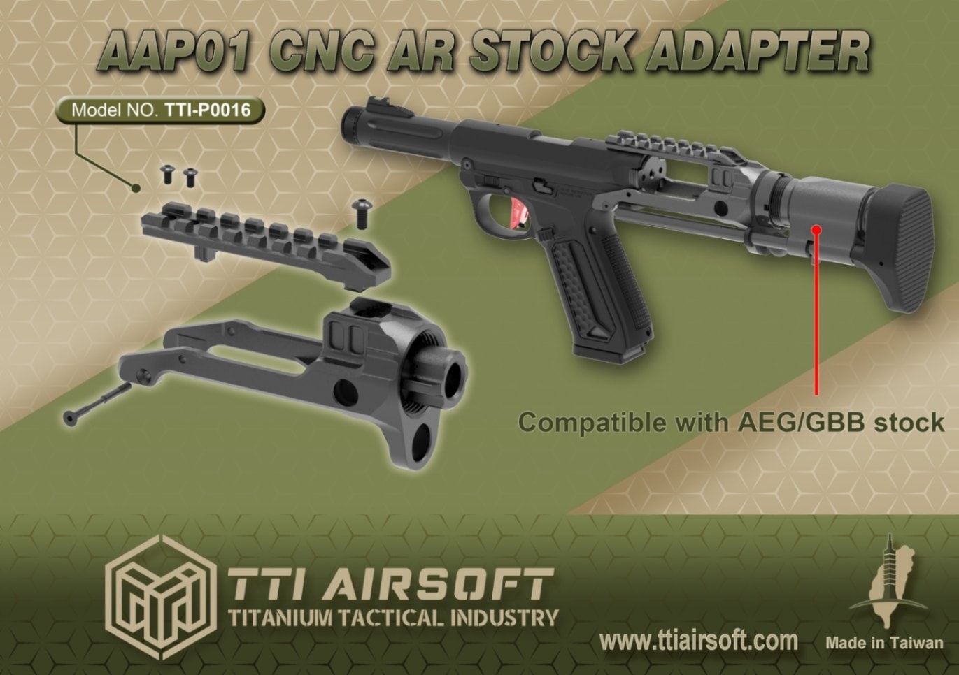 aap01 折りたたみストック カスタムパーツセット CTM AAP01アサシン/AAP01Cアサシンコンパクト CNCアルミ REAPERキット