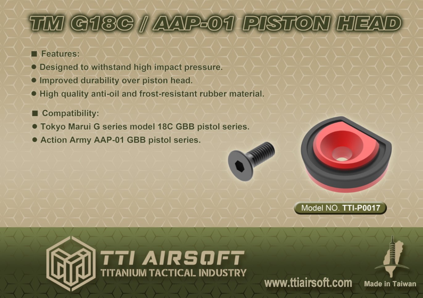 TTI Airsoft AAP-01アサシン/マルイ グロック18C エンハンスドピストン