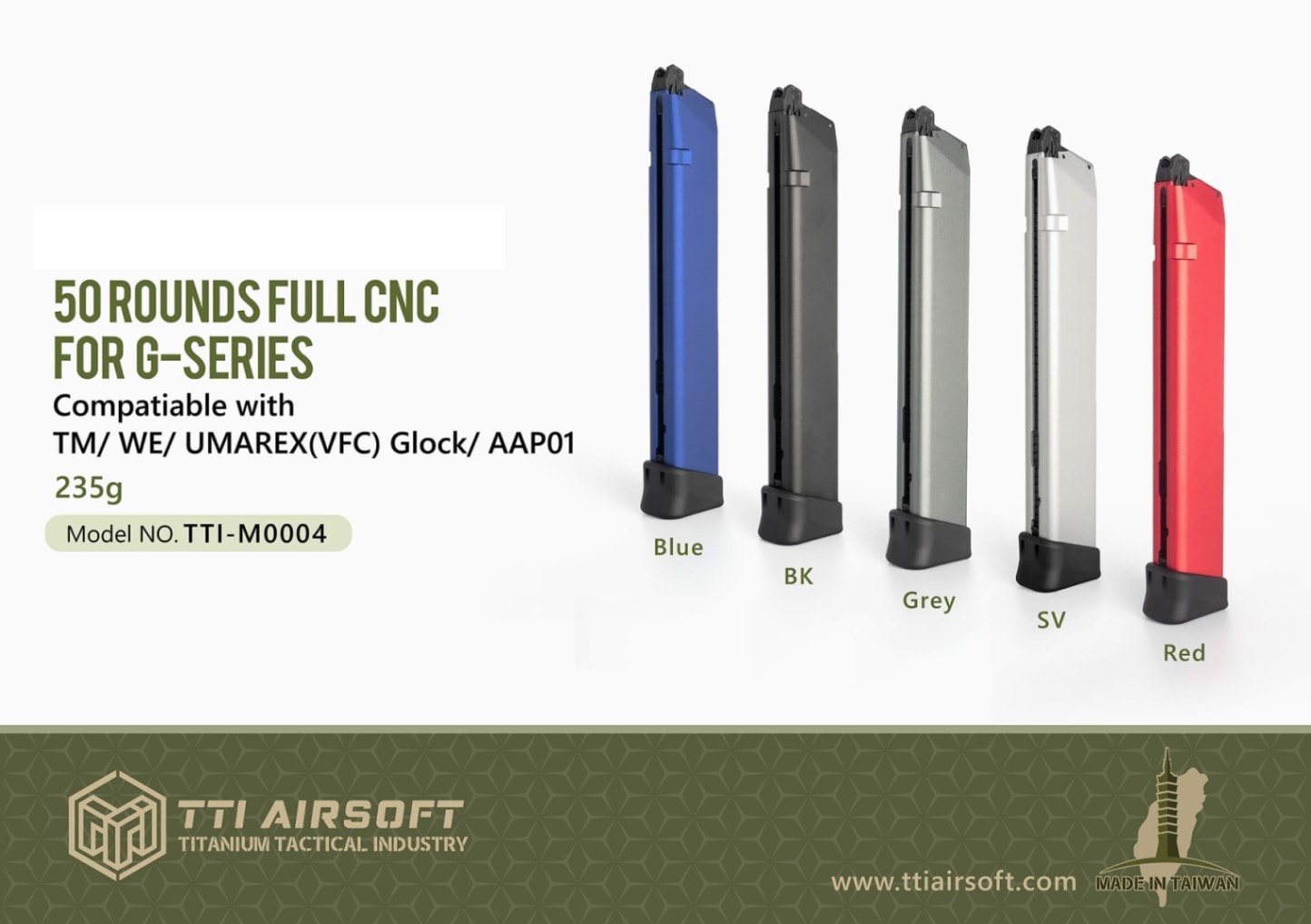 TTI Airsoft AAP01/AAP01C/WEグロック/VFCグロック 50連CNCアルミ