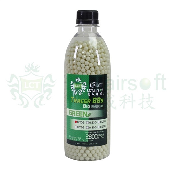 ☆LCT 0.2g/PLAトレーサーBB弾-グリーン- > トレーサー/蓄光BB弾