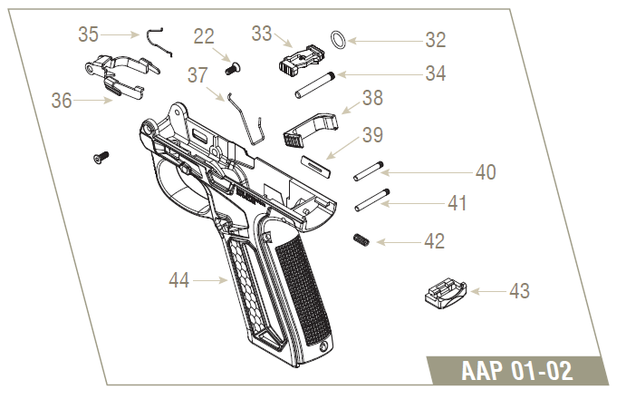 Actionarmy AAP01/AAP01C アサシン/マガジンキャッチスプリング(パーツ