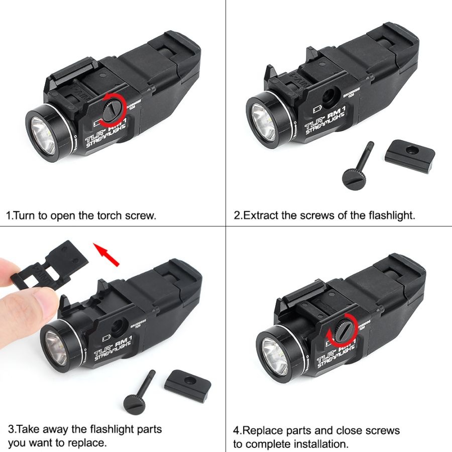 WADSN STREAMLIGHT TLR RM1スタイル/フラッシュライト-BLACK