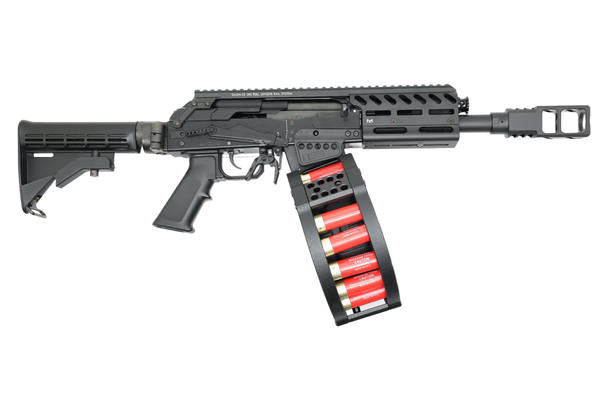 ITP Airsoft マルイ/サイガ12SBS CNCアルミ フルレングス M-LOK