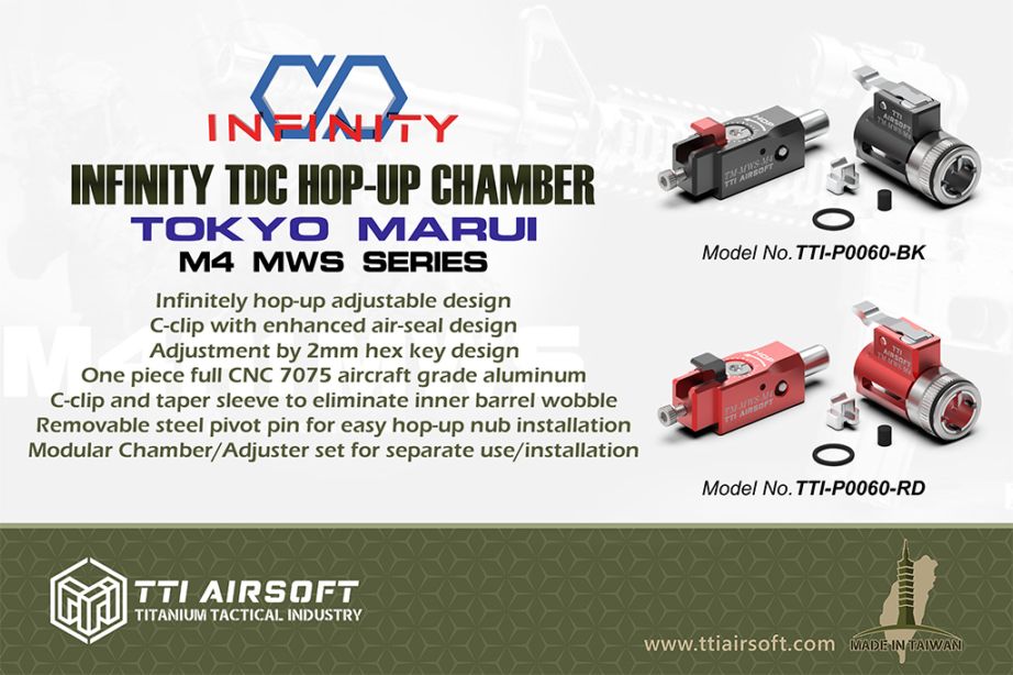 PTW インフィニティ用　Pチャンバー＋シリンダーセット TTI Airsoft マルイ MWS インフィニティTDCホップチャンバー