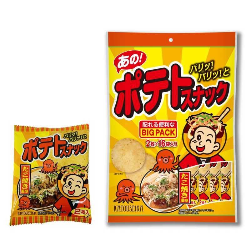かとう製菓 ポテトスナック たこ焼き風味 BIGPACK 2枚×16袋入