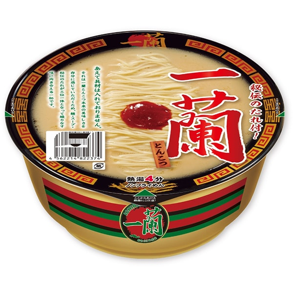一蘭】とんこつ（カップ麺） 138g 賞味期限：180日 | 4562214822374