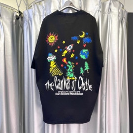 Last1点【PREGA】アートプリント Tシャツ＜ブラック＞